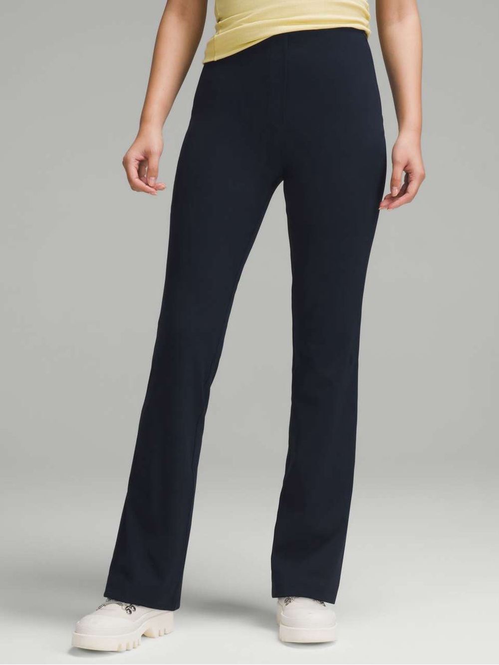 Lululemon Smooth Fit Pull-On High-Rise Pant True Navy Wide Leg Zip Pockets